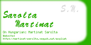 sarolta martinat business card
